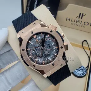 Hublot Quality Luxury Men Chronograph Rubber Strap Wristwatch