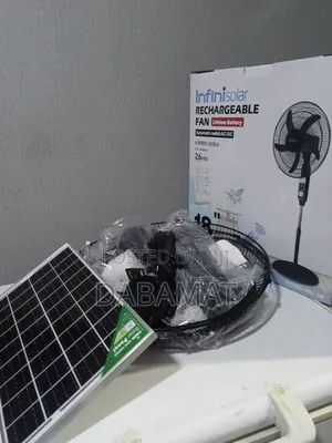 Solar 18 Inches Solar Rechargeable Fan