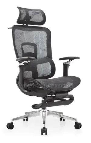 New Design Executive Office Swivel Mesh Chair With Footrest Headrest