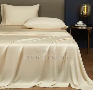 Silky Cream Bedding Set Bedsheets Pillowcase Duvet Set 6x6
