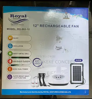 Royal Breeze 12 Inches Rechargeable Table Fan