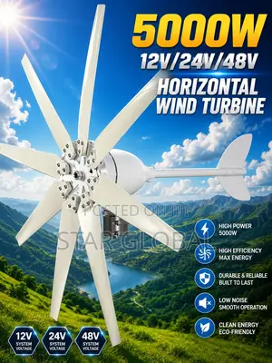 Reliable 5000w 48v Wind Turbine Power for Homes, Farms, and Estates