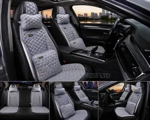 Premium 5d Leather Car Seat Cover Red Black Universal Fit