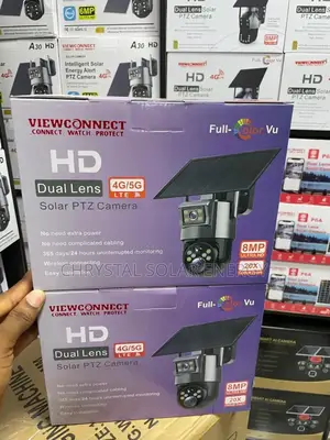 Ubox Hd Dual Lens Solar PTZ Camera 8mp 20x Optical Zoom. 24/7 Record
