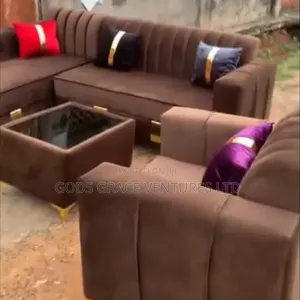 Brown L-shape Sofas