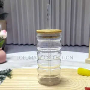 Glass Cup With Wooden Cover