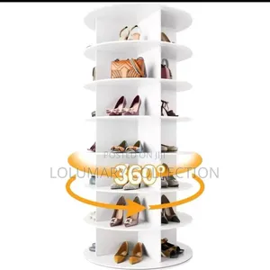 7 Layer 360 Degree Rotation Shoe Rack With Bag Shoe Storage Organizer