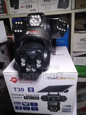 Wifi V380 Triple Lens PTZ Solar Camera