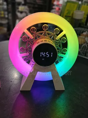 Rechargeable Bluetooth Speaker, RGB Night Light Alarm Clock