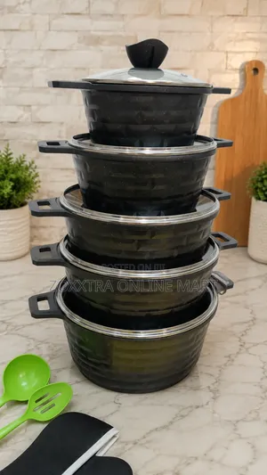 17 PCS MBH Granite Cookware With Apron, Pot Carrier 7 PCS Nonstick