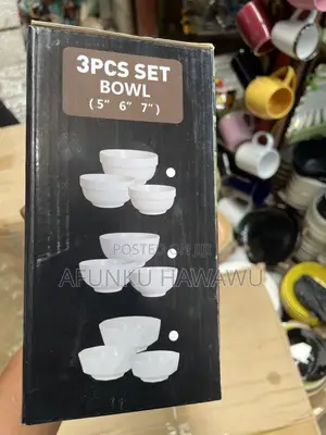 3pcs Set White Bowl