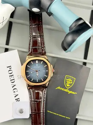 Square Poedagar Leather Watch for Men