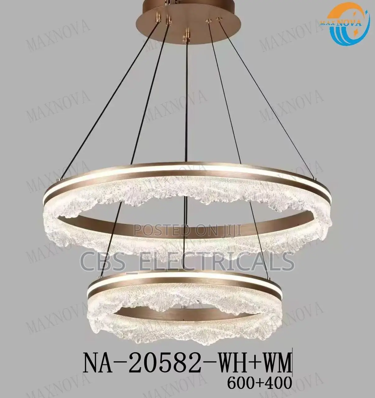 Double-Ring Crystal Led Chandelier