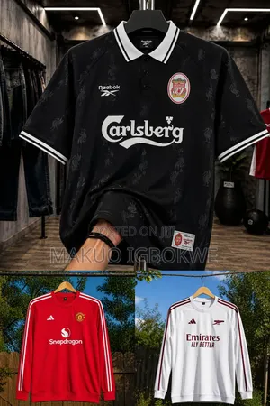 Liverpool Black Reebok 1896/1997 Retro Arsenal and Manu Long Sleeves