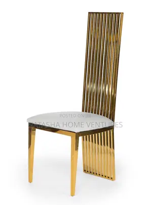 Gold High-Back Dining Chair