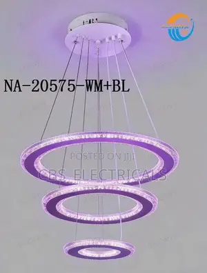 Triple-Ring Crystal Led Chandelier