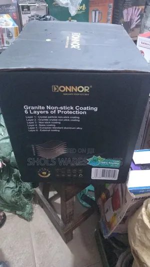 Premium Donnor Granite Non-Stick Cooking Pot With Glass Lid