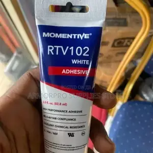 2.8 Fl. Oz. Tube of Momentive Rtv102 White Adhesive