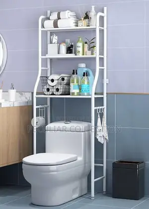 Toilet Rack (Black White): Perfect to Organize Your Toilet Neatly