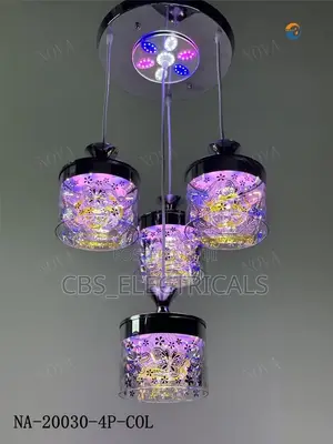 Quadruple Led Glass Chandelier