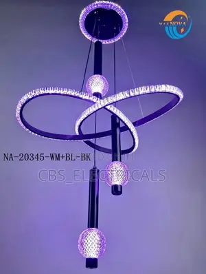 Interlocking-Ring Led Chandelier