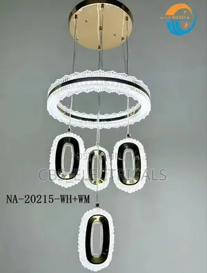 Ring and Oval Crystal Pendant Chandelier