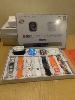 I20 Ultra 3 Max Smart Watch Free Airpod, 7 Straps, Free Airpod Pouch