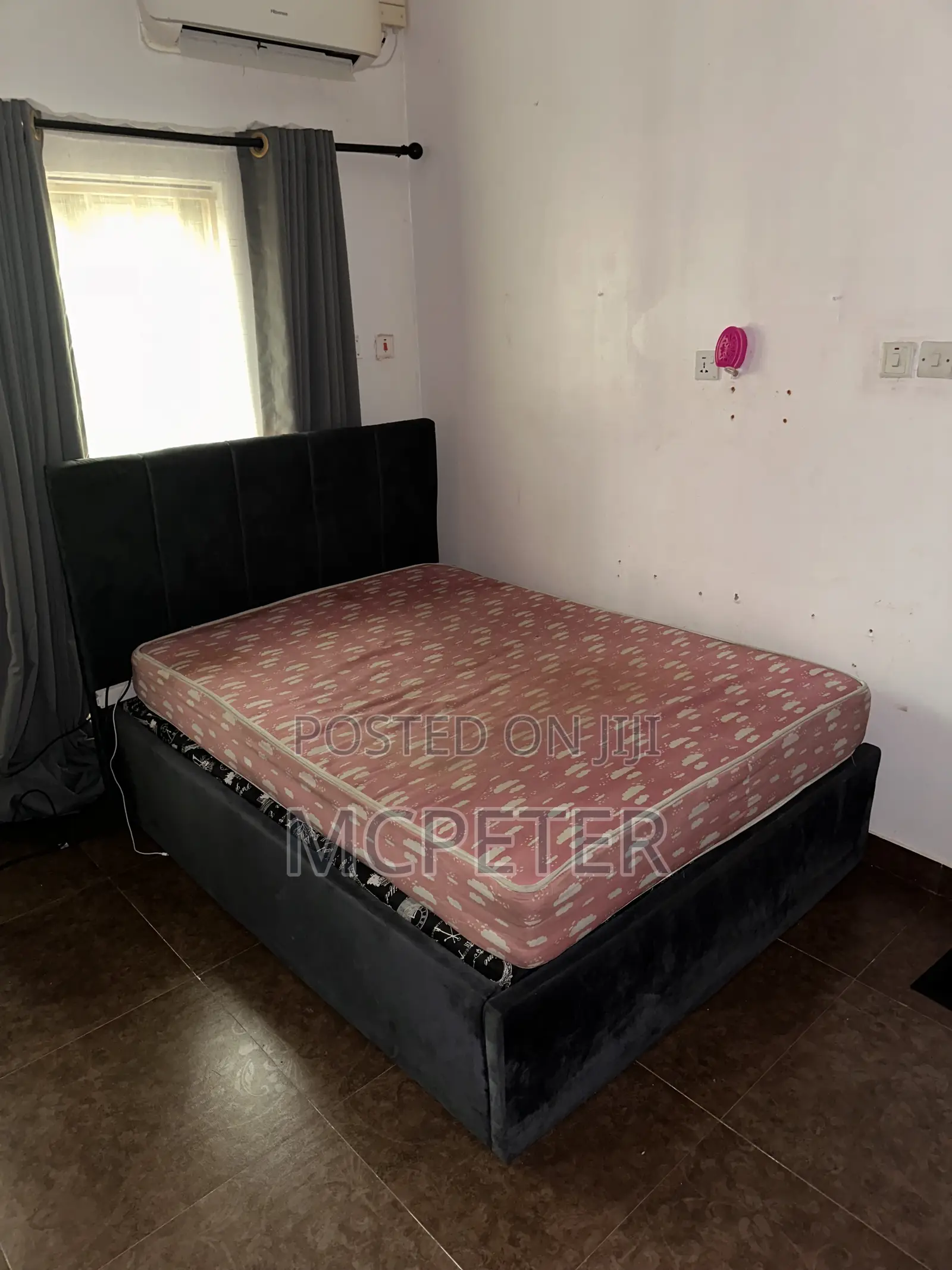 Gray Colored Bed Frame
