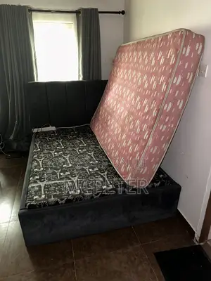 Gray Colored Bed Frame