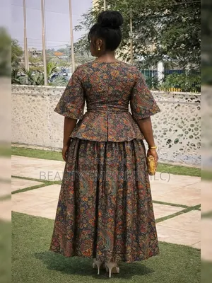 Peplum And Maxi Skirt Set
