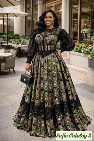 Illusion Mesh Ball Gown