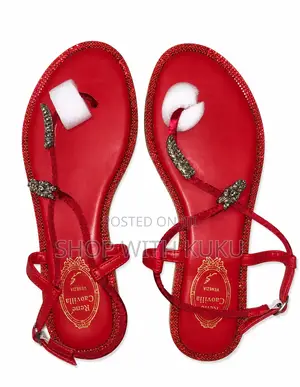 Crystals Embellished Flat Sandals for Women