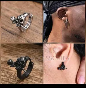 Skull Head/ Rose Unisex Earrings