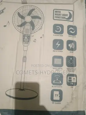 Solar Rechargeable Fan With Multimedia Features