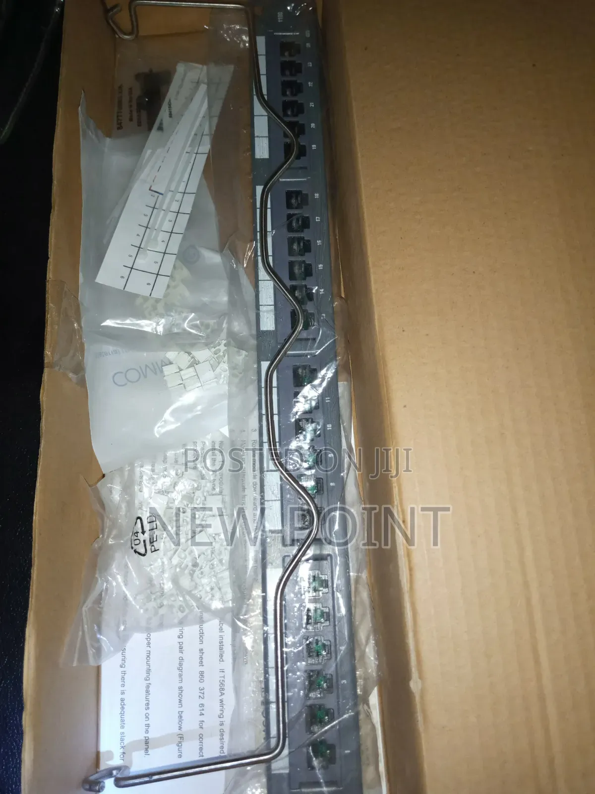 24-Port Cat6 Unloaded Patch Panel – 1u Rack Mount Network Patch Panel