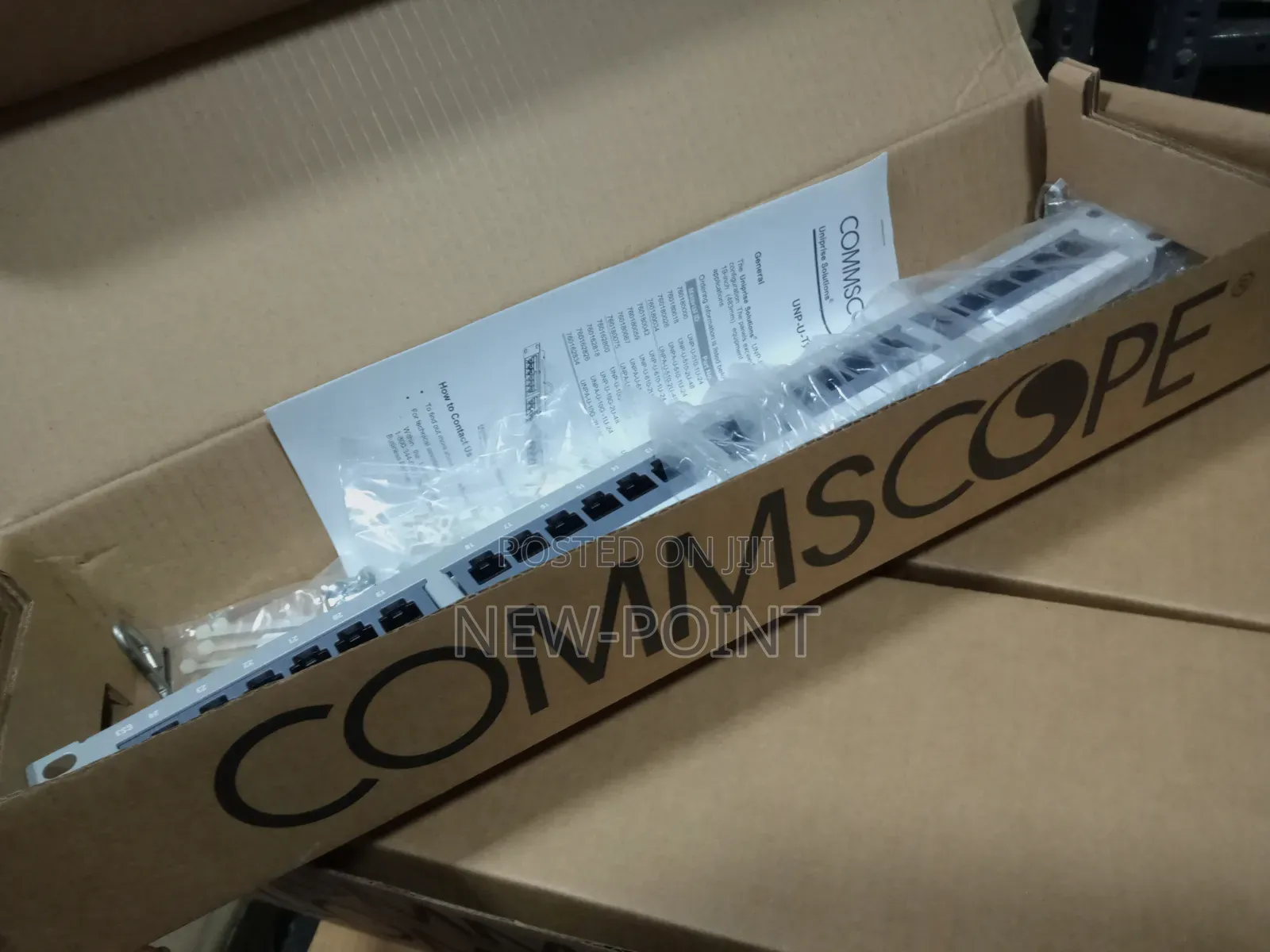 24-Port Cat6 Unloaded Patch Panel – 1u Rack Mount Network Patch Panel