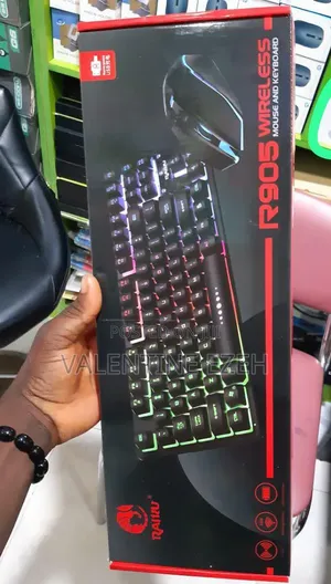 Wireless Gaming Keyboard and Mouse With RGB Lights