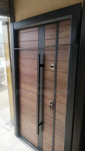 Heavy Duty Steel Doble Opening Entrance Door