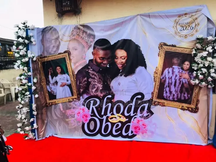 Wedding Stage Backdrop Banner Print for Reception Decor