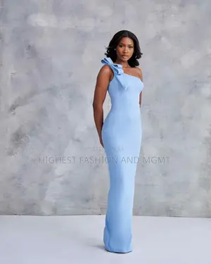 Monostrap, Pencil Silhouette, Back Slit, Floor Length Gown