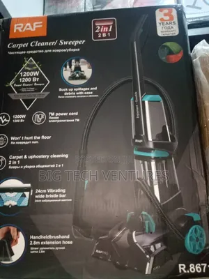 2-in-1 Carpet Cleaner/Sweeper Features A 1200w Motor And A 24cm