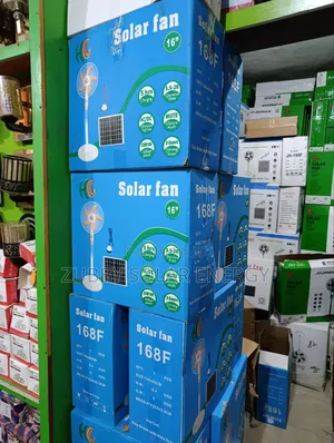 16" Solar Rechargeable Fan With 30w Solar Panel