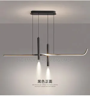 Minimalist Led Linear Chandelier or Modern Linear Pendant Light.