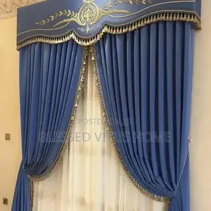 Navy Blue Turkish Curtain Set