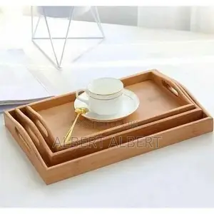 3 In 1 Bamboo Wood Tray Set