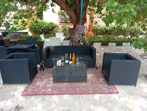 Elegant Outdoor Box Chair Wicker Patio Set
