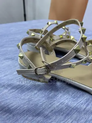 Luxury Studded T-Strap Pointed-Toe Flat Shoes