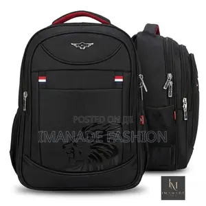 W-J Lion Backpack – Black Red (Large)