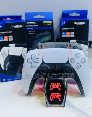Dobe Ps5 Controller Charging Dock With Unique RGB Light