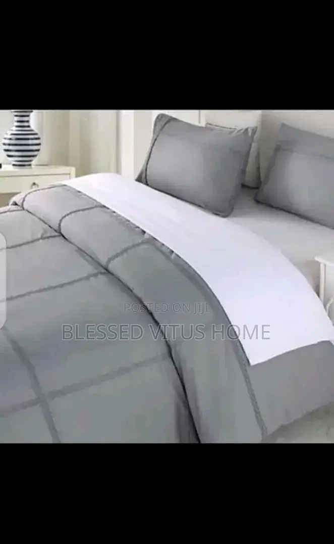 Plain Gray American Cotton Bedspread